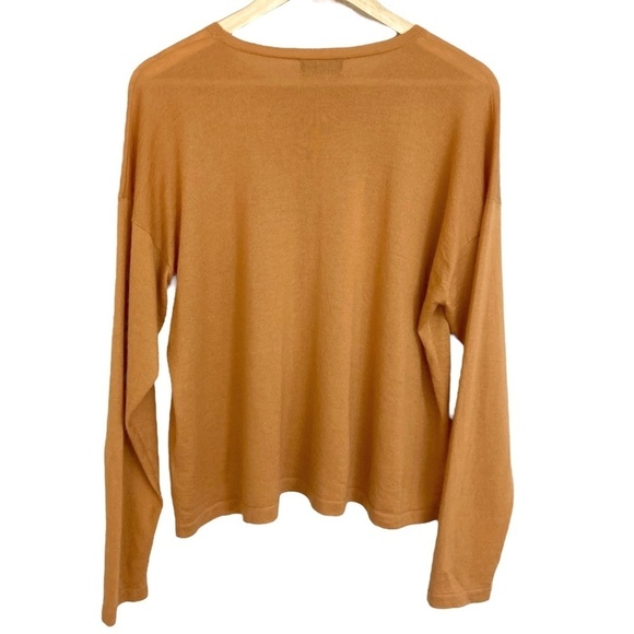 ESKANDAR Cashmere Silk Blend Oversized Crewneck Pullover Sweater Knit Top - Picture 6 of 8